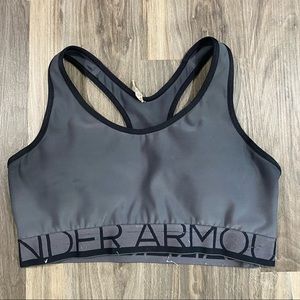 grey under armour sports bra